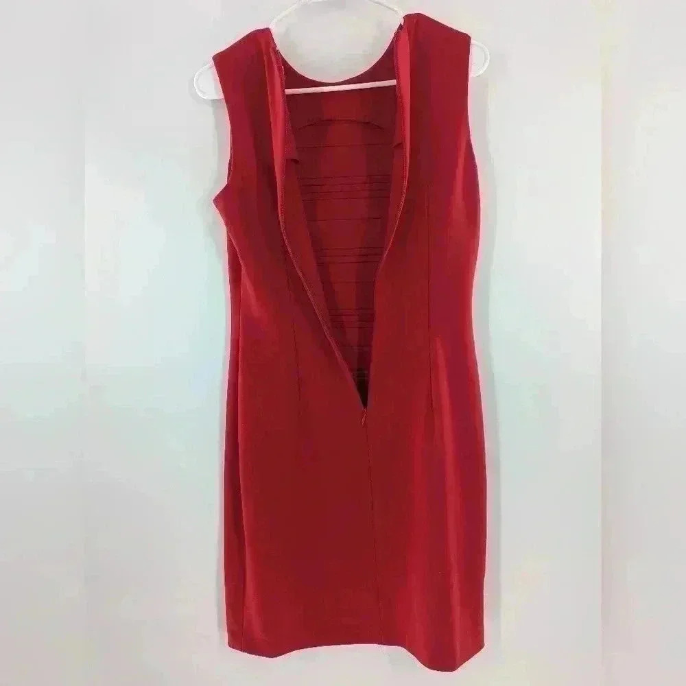 Calvin Klein Size 6 Red Sleeveless Valentine's Day Holiday Dress - Picture 5 of 8